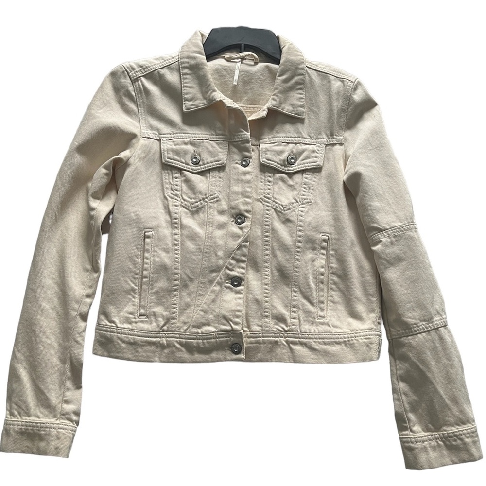 Free People off-white Denim Jacket